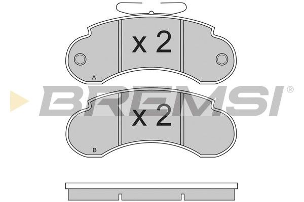 BREMSI stabdžių trinkelių rinkinys, diskinis stabdys BP2490