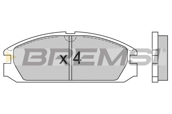 BREMSI stabdžių trinkelių rinkinys, diskinis stabdys BP2503