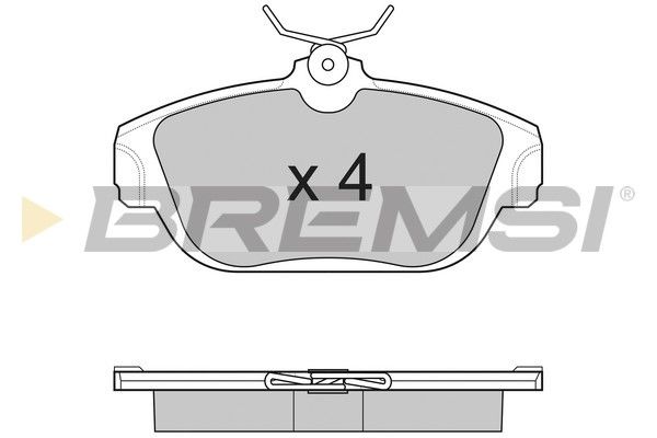 BREMSI Комплект тормозных колодок, дисковый тормоз BP2505