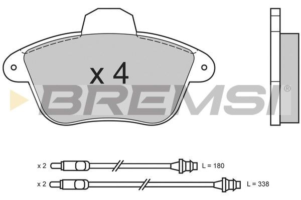 BREMSI stabdžių trinkelių rinkinys, diskinis stabdys BP2522