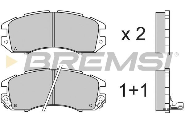 BREMSI Комплект тормозных колодок, дисковый тормоз BP2535