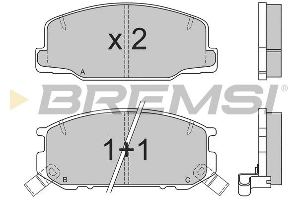 BREMSI Комплект тормозных колодок, дисковый тормоз BP2537
