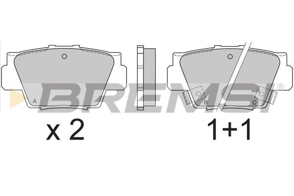 BREMSI stabdžių trinkelių rinkinys, diskinis stabdys BP2545