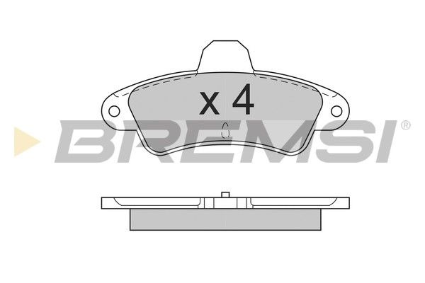 BREMSI Комплект тормозных колодок, дисковый тормоз BP2562