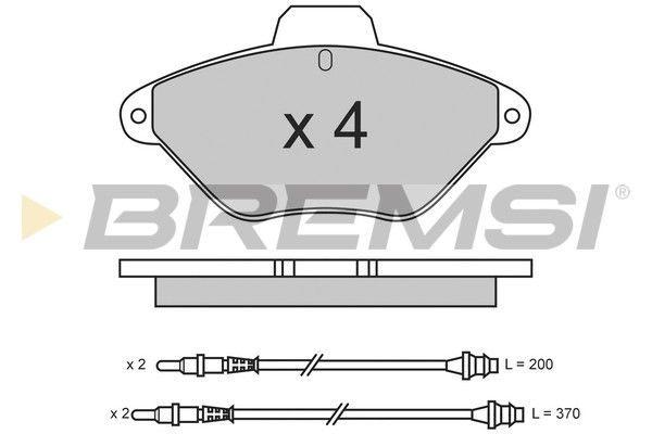 BREMSI stabdžių trinkelių rinkinys, diskinis stabdys BP2564