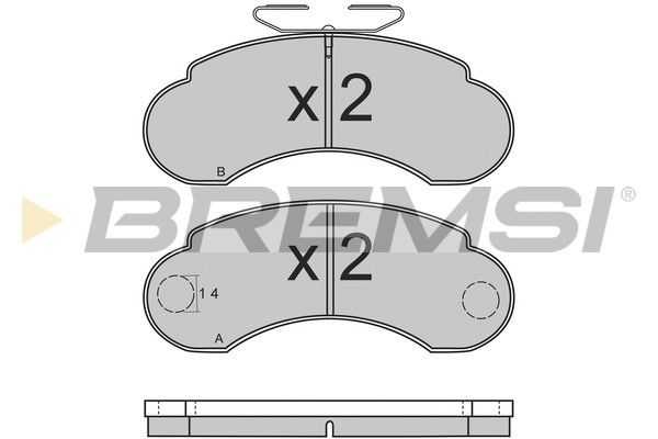 BREMSI stabdžių trinkelių rinkinys, diskinis stabdys BP2566
