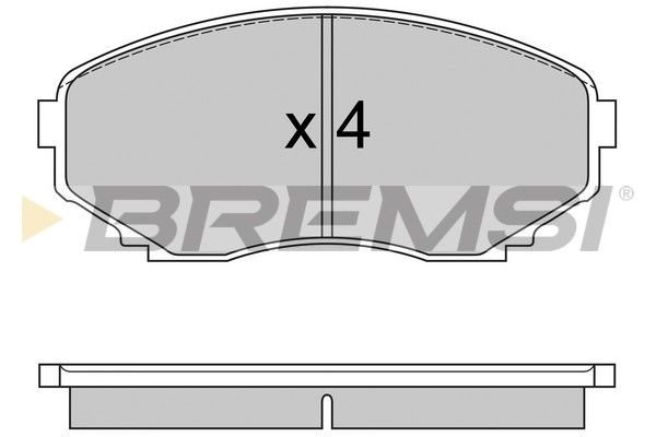 BREMSI Комплект тормозных колодок, дисковый тормоз BP2578