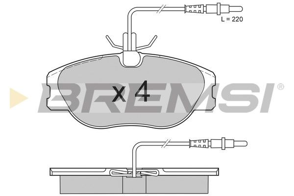 BREMSI stabdžių trinkelių rinkinys, diskinis stabdys BP2598