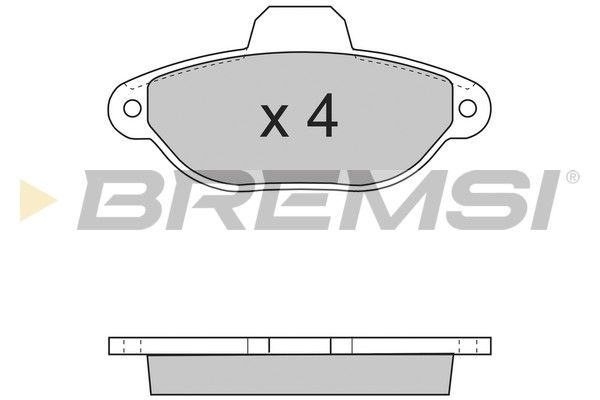 BREMSI stabdžių trinkelių rinkinys, diskinis stabdys BP2600