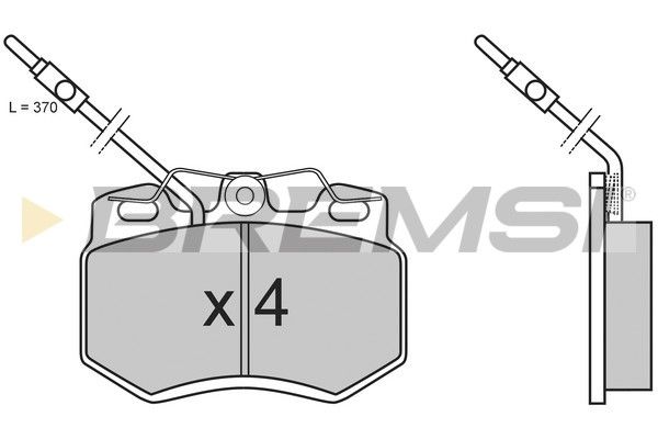 BREMSI Комплект тормозных колодок, дисковый тормоз BP2604