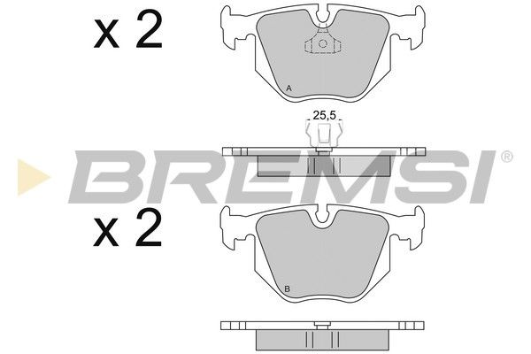 BREMSI Комплект тормозных колодок, дисковый тормоз BP2652