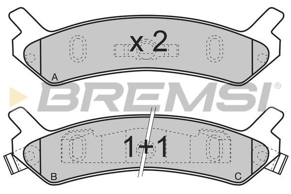 BREMSI Комплект тормозных колодок, дисковый тормоз BP2655