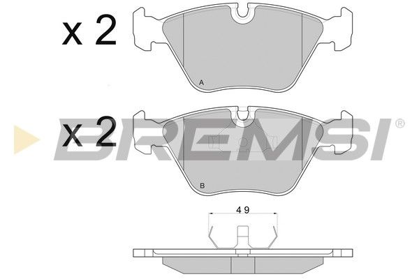 BREMSI Комплект тормозных колодок, дисковый тормоз BP2665