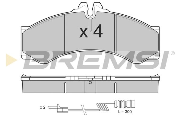 BREMSI Комплект тормозных колодок, дисковый тормоз BP2681