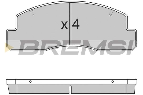 BREMSI stabdžių trinkelių rinkinys, diskinis stabdys BP2696