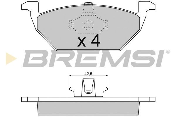 BREMSI stabdžių trinkelių rinkinys, diskinis stabdys BP2712