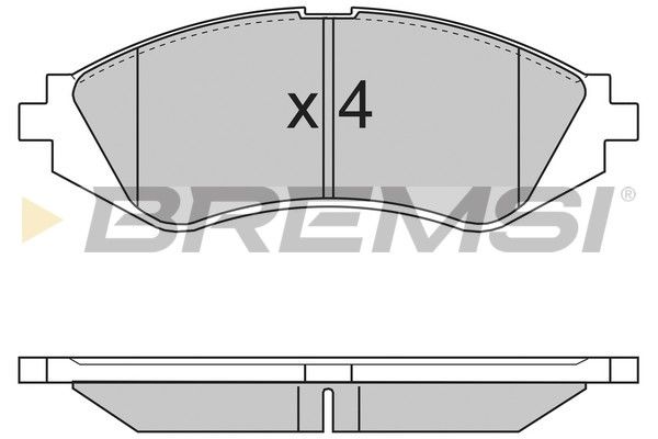 BREMSI Комплект тормозных колодок, дисковый тормоз BP2718