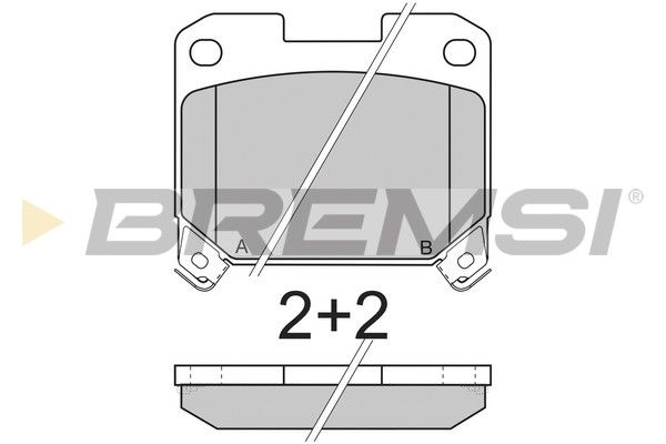 BREMSI Комплект тормозных колодок, дисковый тормоз BP2741