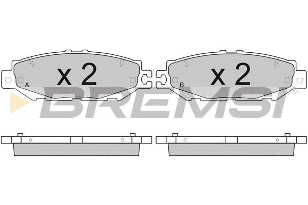 BREMSI Комплект тормозных колодок, дисковый тормоз BP2753
