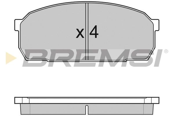 BREMSI Комплект тормозных колодок, дисковый тормоз BP2756