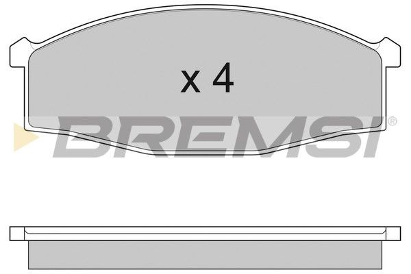 BREMSI stabdžių trinkelių rinkinys, diskinis stabdys BP2757