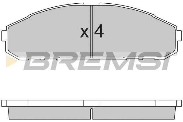 BREMSI stabdžių trinkelių rinkinys, diskinis stabdys BP2762