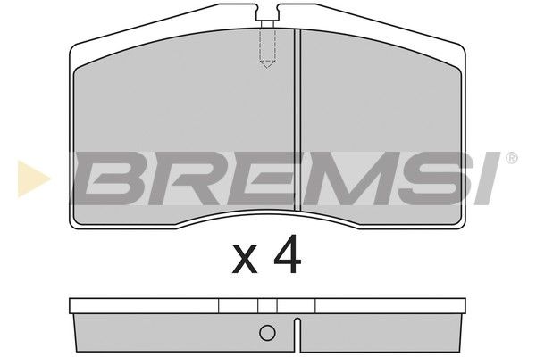 BREMSI stabdžių trinkelių rinkinys, diskinis stabdys BP2766