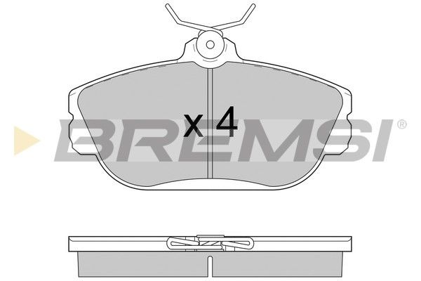 BREMSI stabdžių trinkelių rinkinys, diskinis stabdys BP2783