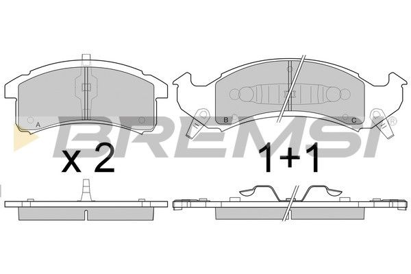 BREMSI Комплект тормозных колодок, дисковый тормоз BP2789