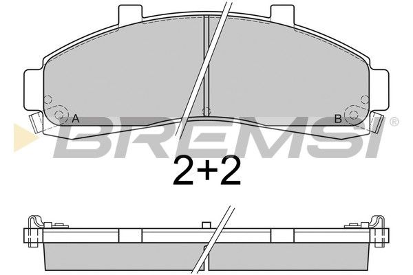 BREMSI stabdžių trinkelių rinkinys, diskinis stabdys BP2829
