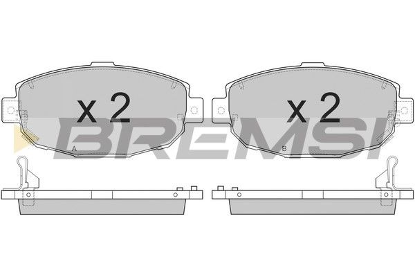 BREMSI Комплект тормозных колодок, дисковый тормоз BP2856