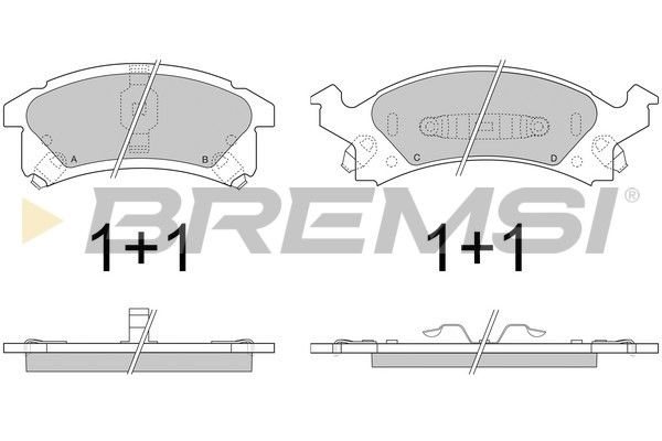 BREMSI Комплект тормозных колодок, дисковый тормоз BP2893