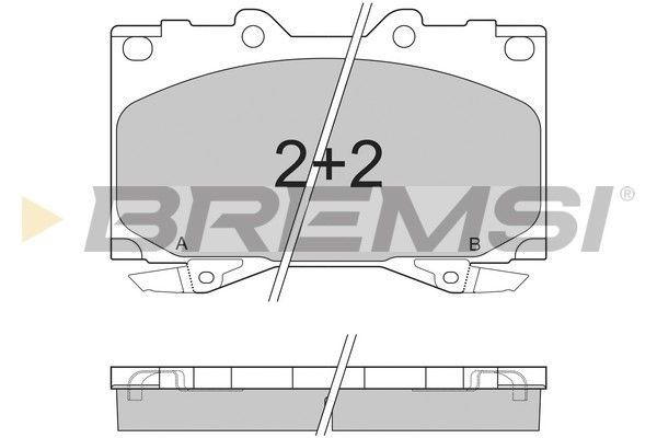 BREMSI stabdžių trinkelių rinkinys, diskinis stabdys BP2898