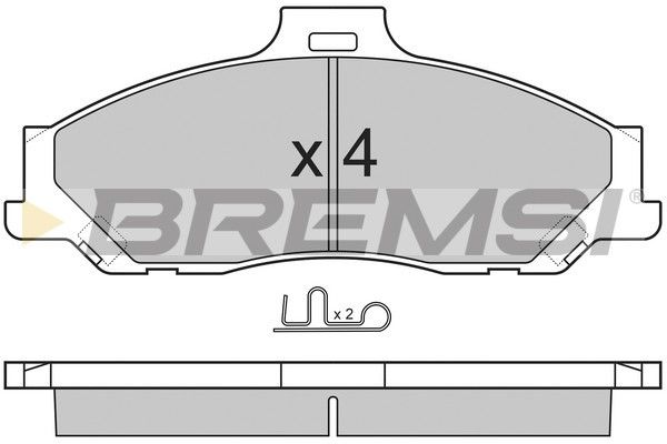 BREMSI stabdžių trinkelių rinkinys, diskinis stabdys BP2905