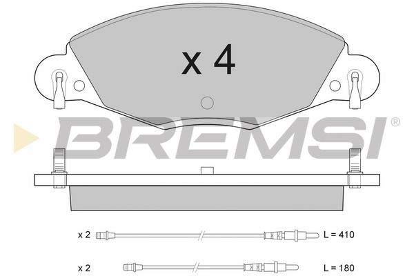 BREMSI stabdžių trinkelių rinkinys, diskinis stabdys BP2937