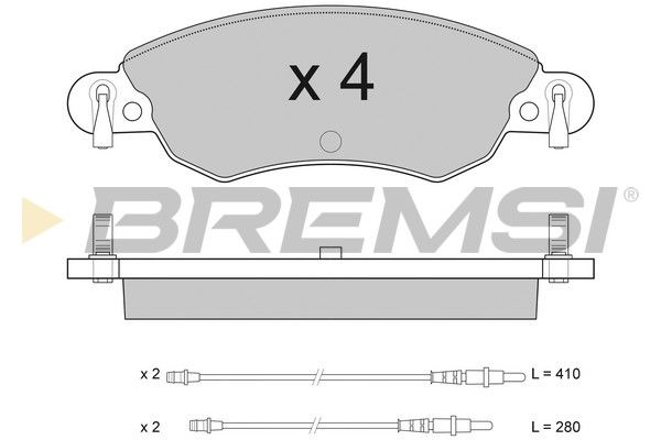 BREMSI Комплект тормозных колодок, дисковый тормоз BP2940