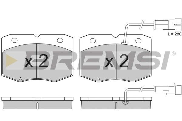 BREMSI Комплект тормозных колодок, дисковый тормоз BP2949