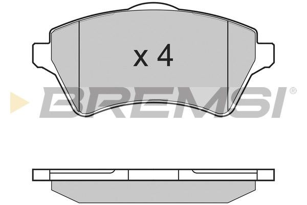 BREMSI stabdžių trinkelių rinkinys, diskinis stabdys BP2960