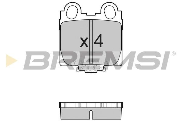 BREMSI stabdžių trinkelių rinkinys, diskinis stabdys BP2962