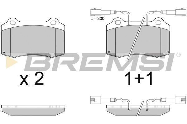 BREMSI stabdžių trinkelių rinkinys, diskinis stabdys BP2979