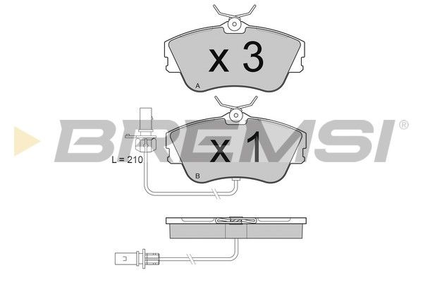 BREMSI Комплект тормозных колодок, дисковый тормоз BP2994