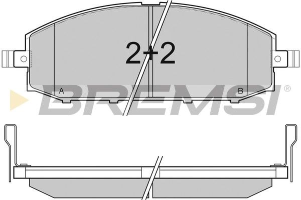 BREMSI Комплект тормозных колодок, дисковый тормоз BP3007