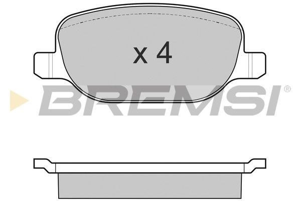 BREMSI Комплект тормозных колодок, дисковый тормоз BP3024