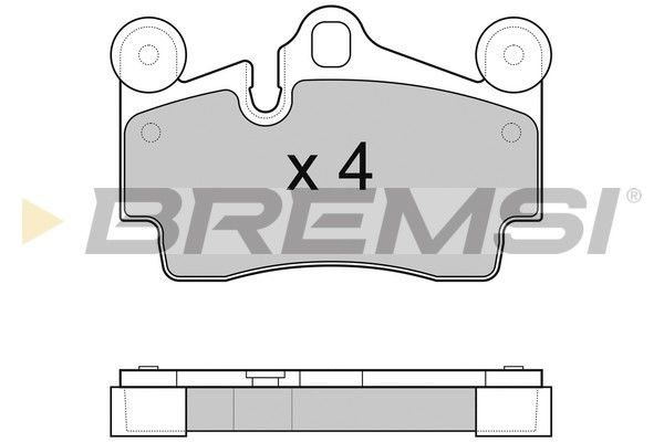 BREMSI Комплект тормозных колодок, дисковый тормоз BP3097