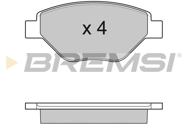 BREMSI Комплект тормозных колодок, дисковый тормоз BP3113