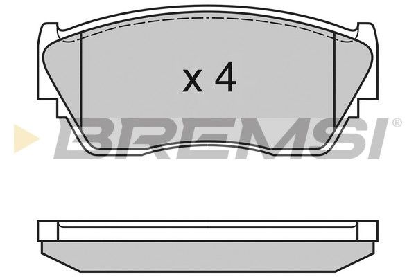 BREMSI stabdžių trinkelių rinkinys, diskinis stabdys BP3125