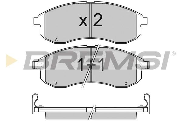 BREMSI Комплект тормозных колодок, дисковый тормоз BP3132