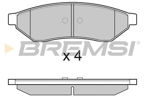 BREMSI Комплект тормозных колодок, дисковый тормоз BP3162