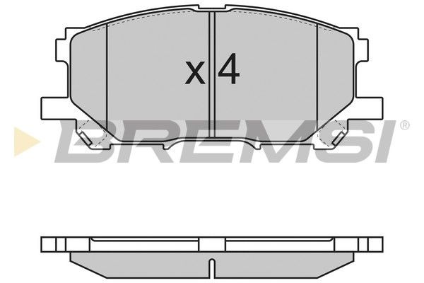 BREMSI Комплект тормозных колодок, дисковый тормоз BP3168