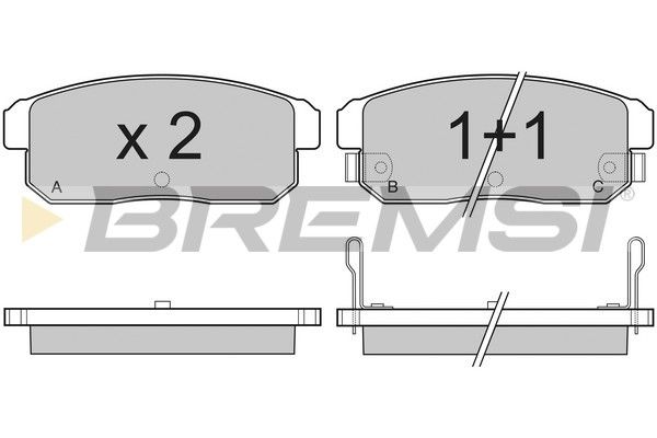 BREMSI stabdžių trinkelių rinkinys, diskinis stabdys BP3171